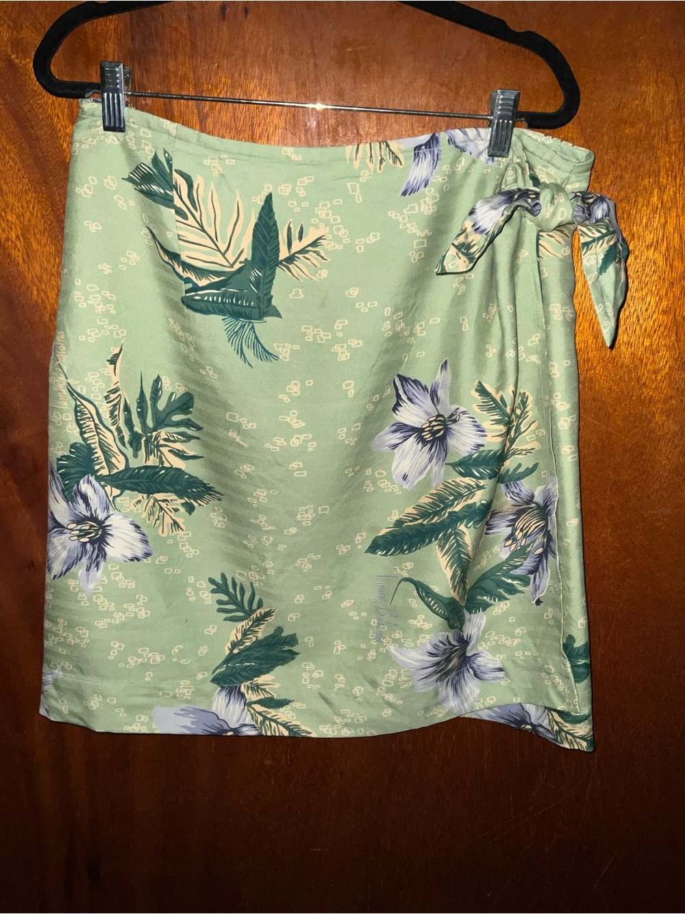 Vintage Tommy Bahama Mint Green Floral Wrap Swim Sarong